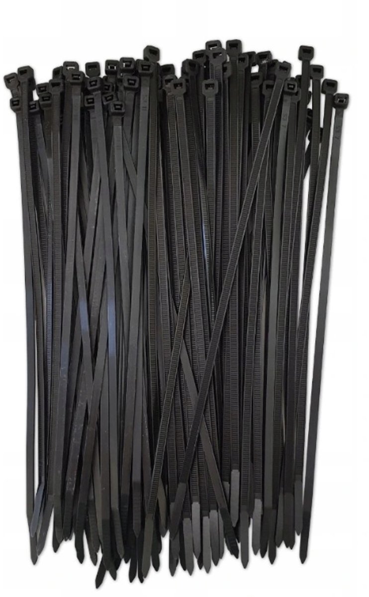 Zwarte nylon kabelbinders 500x4,8mm - 100 stuks