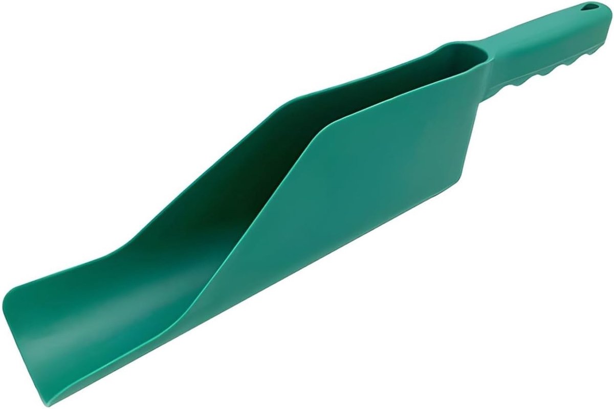 Ergonomische kunststof gootschop voor het verwijderen van bladeren en modder in tuinen