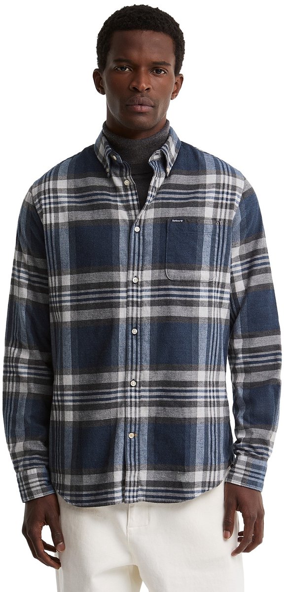 Barbour casual overhemd blauw