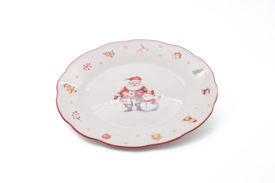 24-delig Kerstservies - Porselein - 6 Personen - 3 Kleuren - Dinerborden, Ontbijtborden, Dessertborden & Kommen - Kerst Thema — afbeelding 2