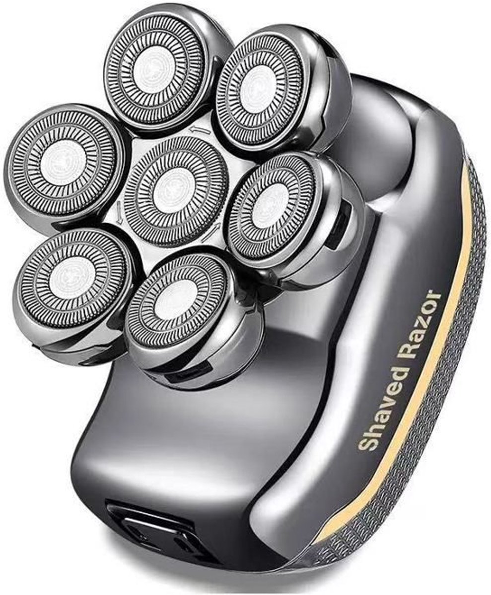 LISM-7D Elektrisch Scheerapparaat, Alleen voor Mannen, 9-in-1 Trimmer voor Kaal Hoofd, IPX6 Waterdichte Trimmer