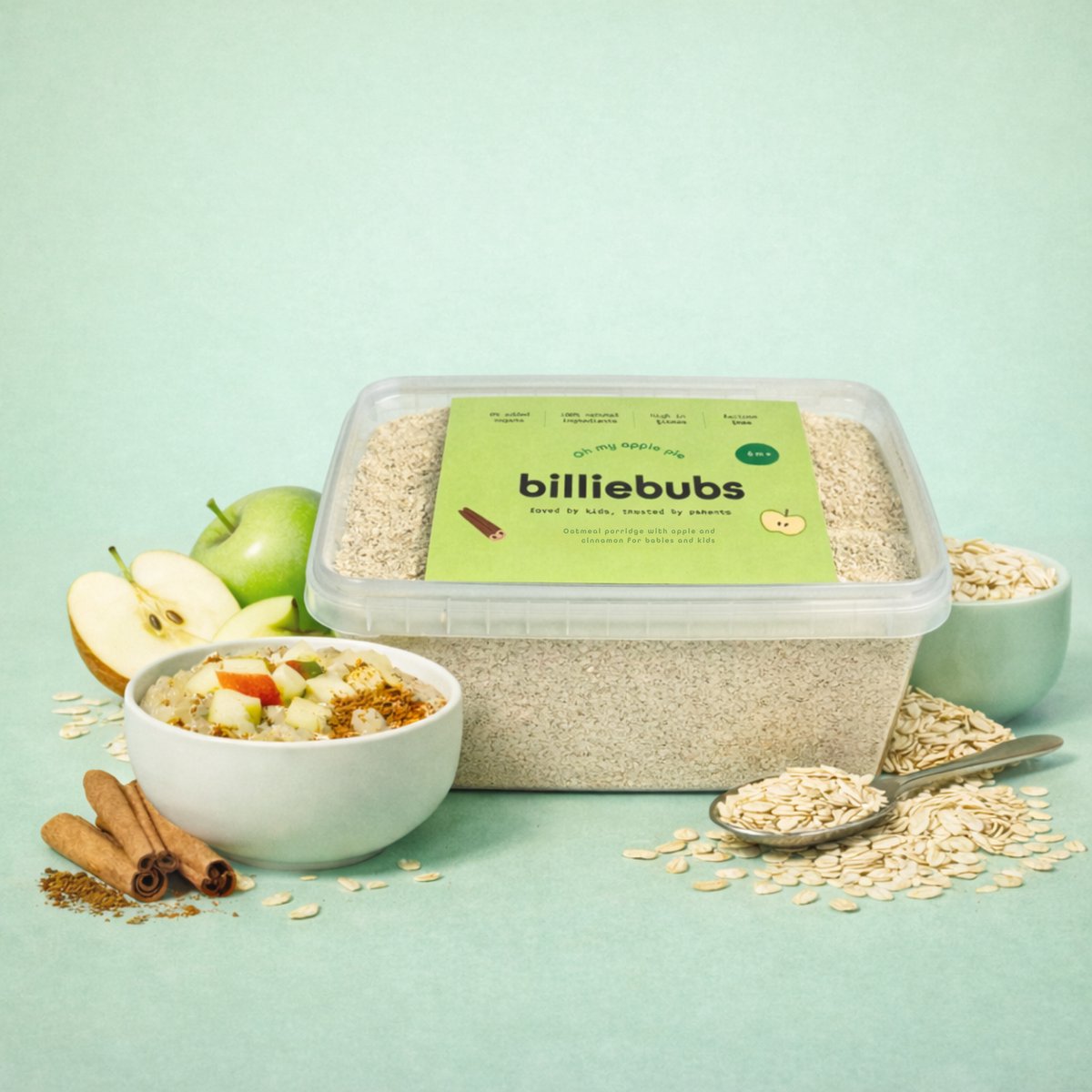 Billiebubs - 1kg Oh my apple pie - havermoutpap met appel & kaneel