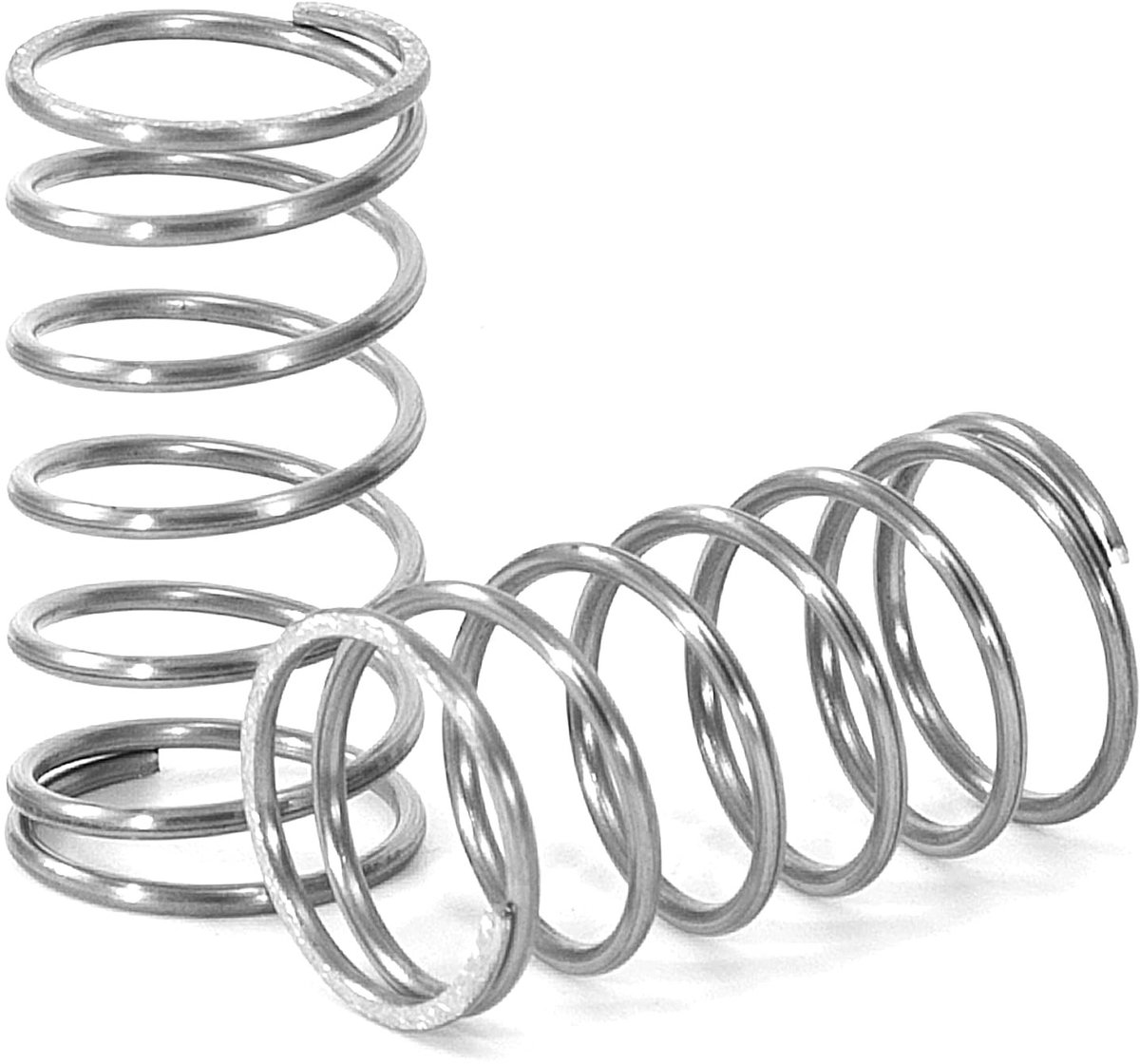 Vervangbare compressiespring van roestvrij staal, 25 mm, met 1 mm draaddiameter, 13 mm buitendiameter, 1 kg veerkracht, set van 10 stuks voor diverse toepassingen