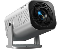 XGODY Gimbal 3Pro Mini Beamer - 2026 Nieuwste Draagbare 4K Android 14 Projector - Smart TV & 4K Support - Smart Beamer met 260 ANSI Lumen - WiFi 6 & Bluetooth 5.4 - Voor iOS en Android - Home Cinema - Zilveren