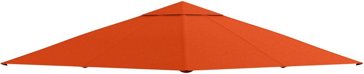 REDOM - Verandazeil voor tuinpaviljoen - Polyester met PA-coating - 8 afwateringsgaten - Met 4 spanlijnen - Voor tuinpaviljoen - Oranje - 298 x 295 cm