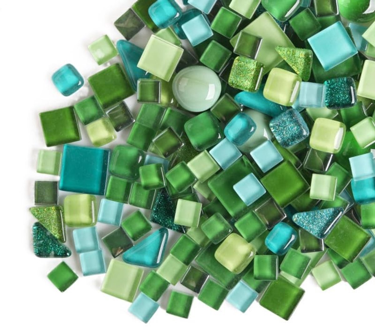 Solidchoice - 200 g Kleine Mozaïek Glazen Tegels voor Ambachten in Gemengde Kleuren