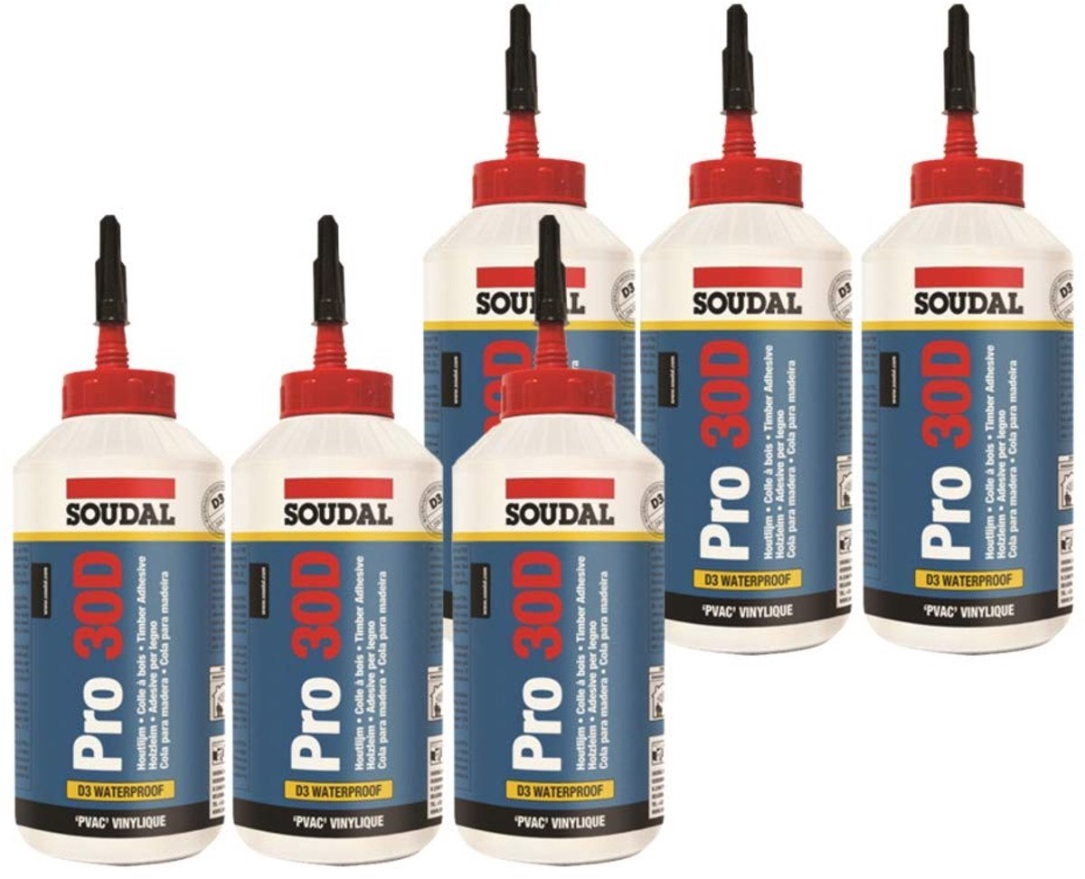 Solidchoice - Set van 6 Waterdichte Houtlijm 750ml