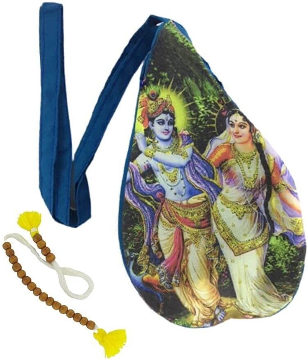 Solidchoice - Handgemaakte Radha Krishna Japa Tas van Katoen