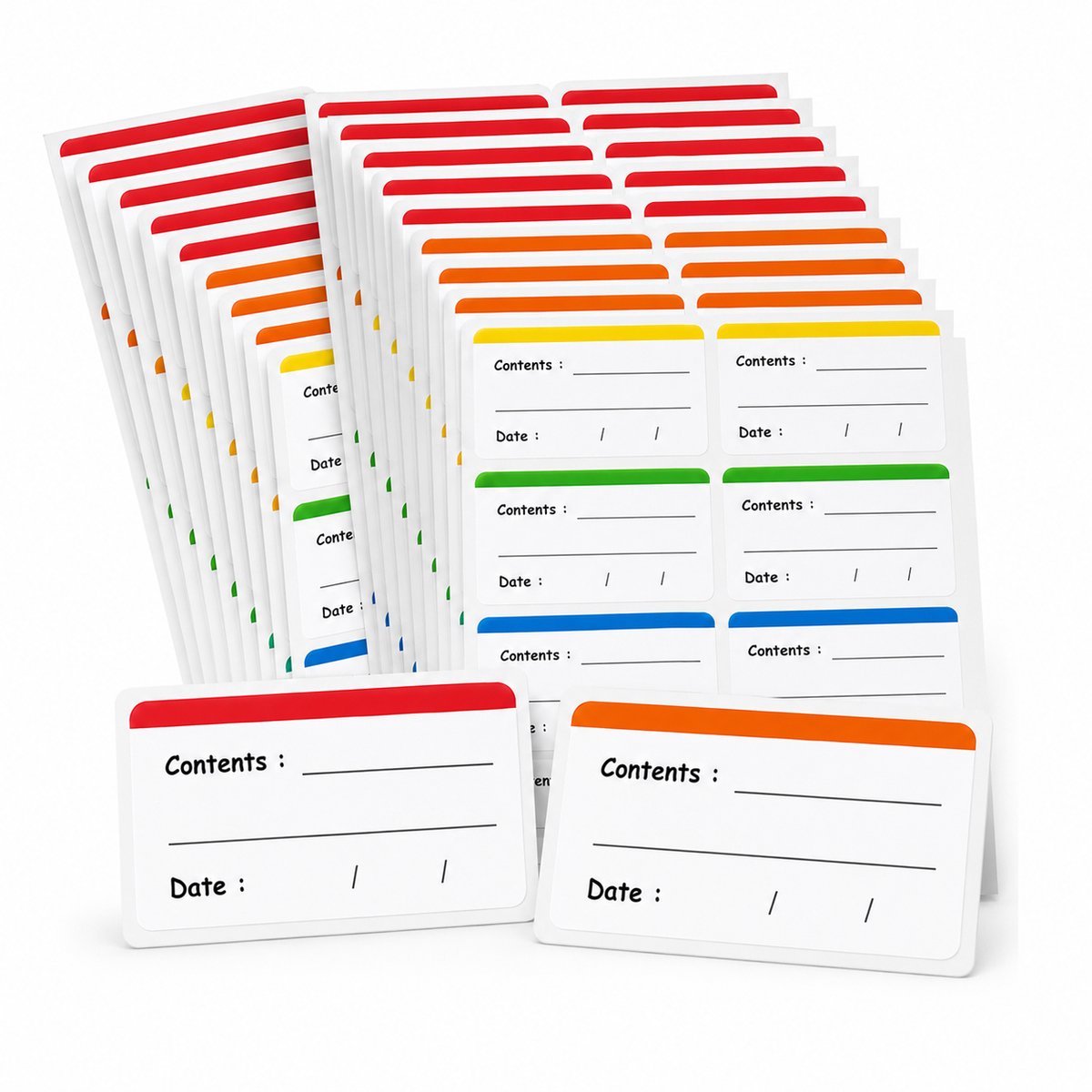 Consumerce® Diepvriesetiketten - 200 Stuks - Datum Beschrijfbaar - Diepvries Stickers - Diepvriesstickers - Vriezer Labels - Houdbaarheid Etiketten - Voedsel - Keuken Voorraad