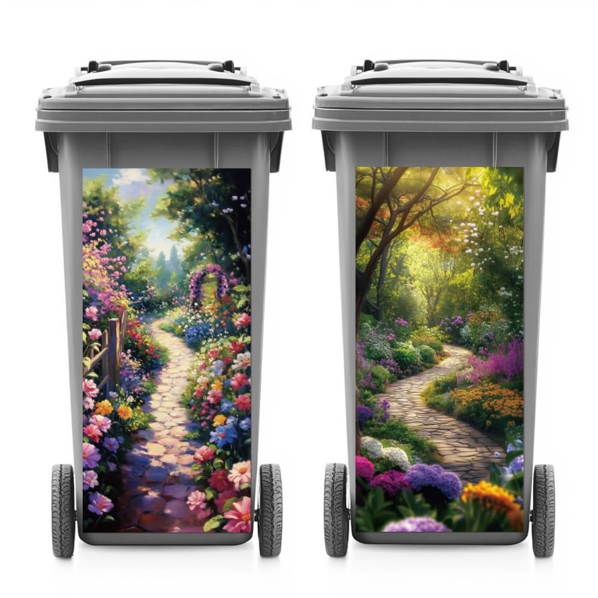 Elzusha - 2 Stukken Decoratieve Stickers voor Afvalcontainers