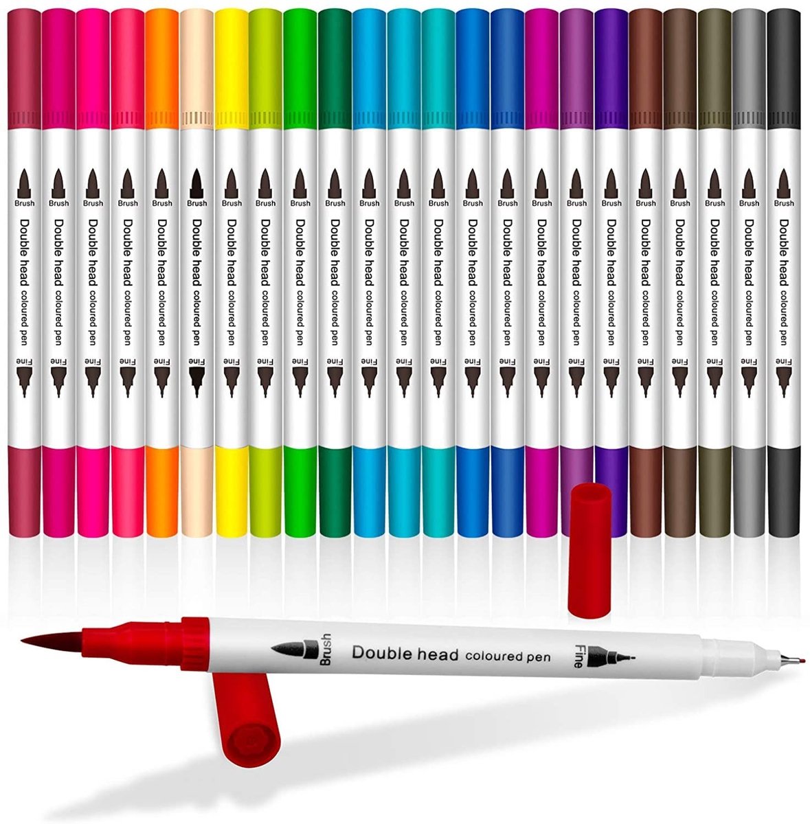Elzusha - 24 Kleurige Dubbelpunts Markers voor Creativiteit