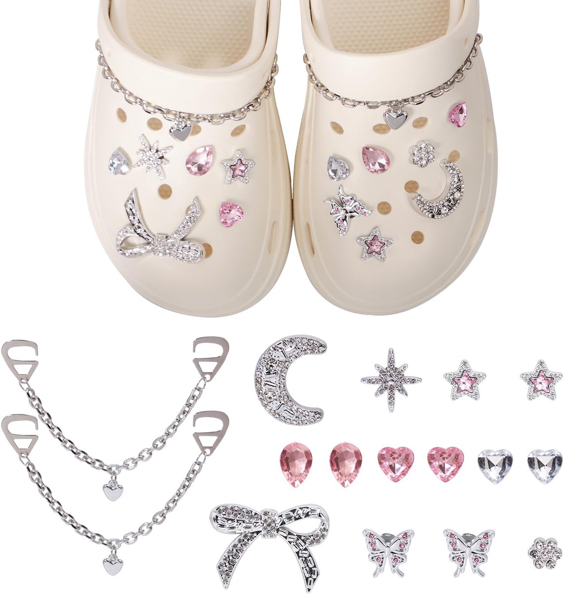 Elzusha - Vlinder Schoen Charms - Unisex Accessoire voor Sneakers