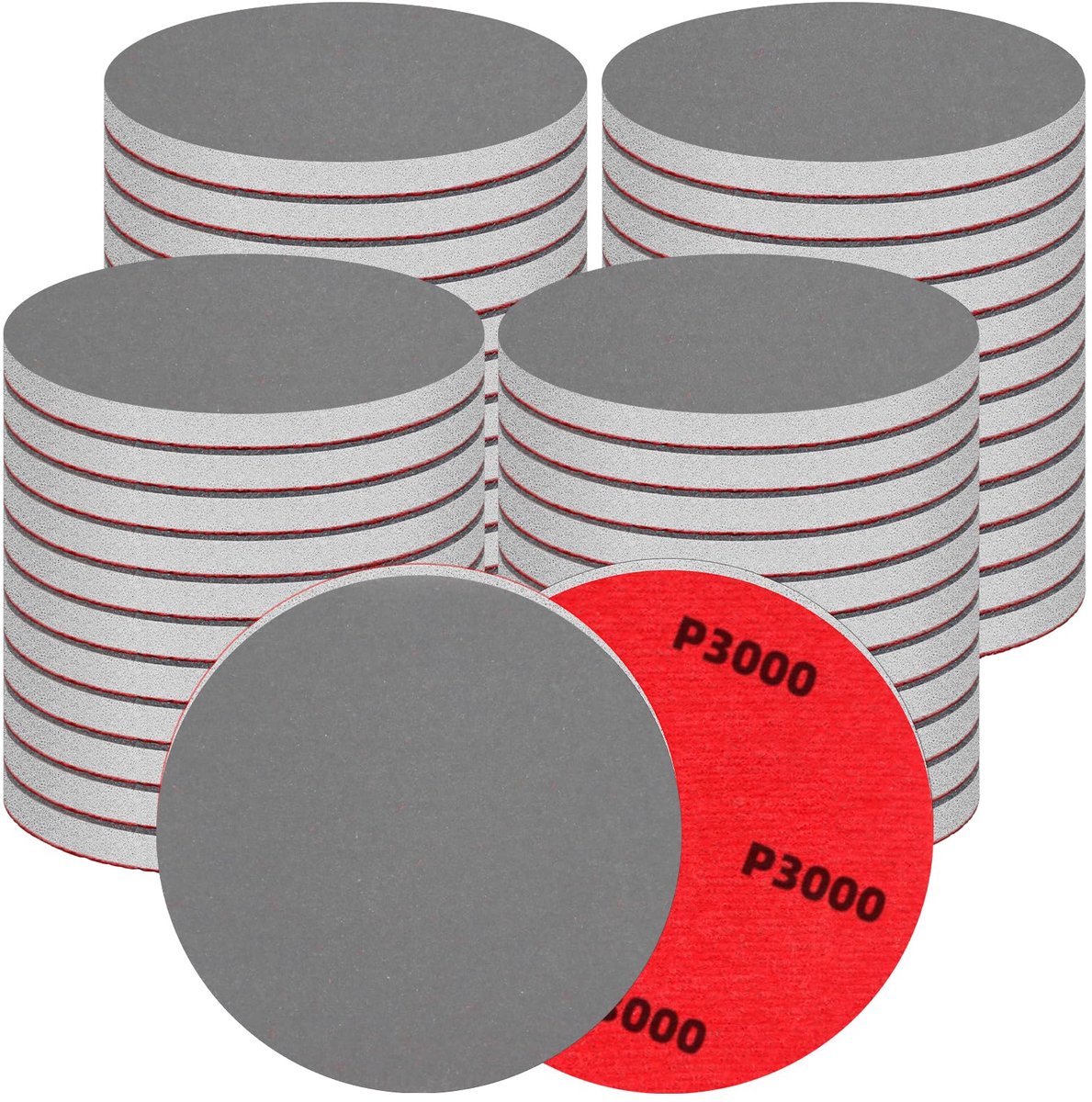 48 stuks 75 mm schuursponsenset, 3000 korrelschuurpads, flexibel schuurpapierblok, grof en fijn, schuimschuurpads - ShopVlot