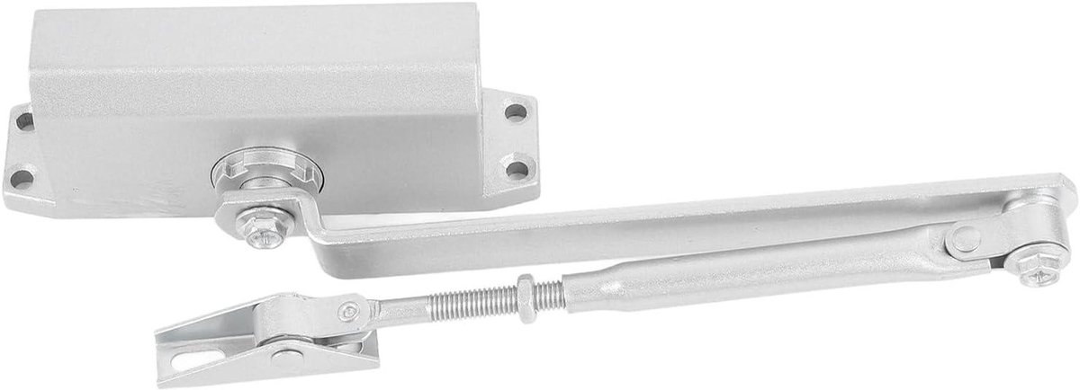 Automatische Deurdranger - Zelfsluitende Deur - Gemakkelijk Sluiten - Verstelbare Hydrauliek - 25 x 8 x 8 cm - Zilverkleurig