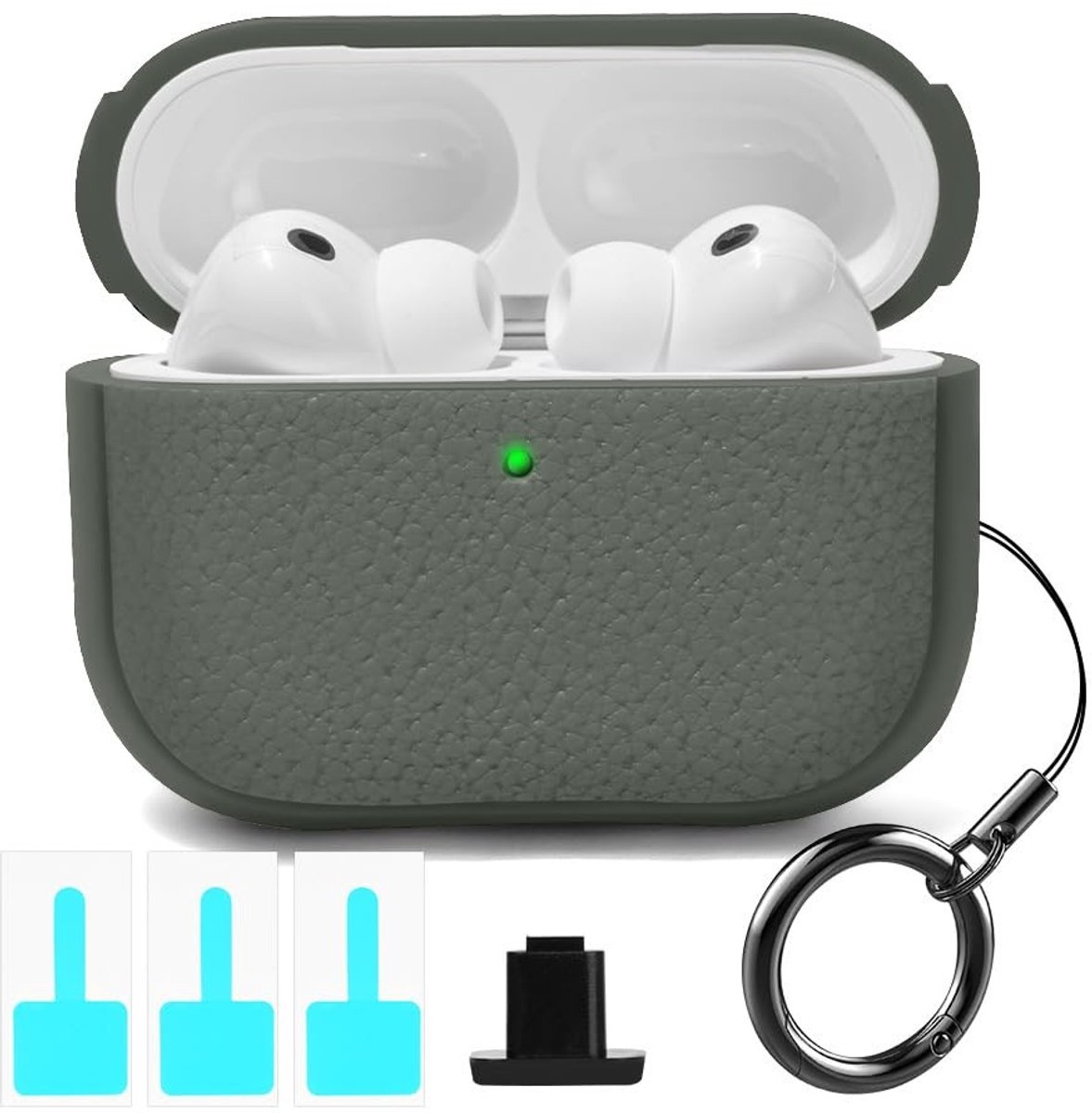 Elzusha - Beschermhoes voor AirPods Pro 3 met Sleutelhanger