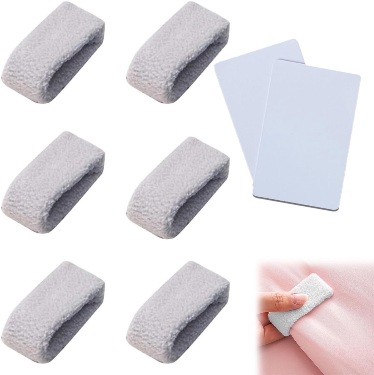 Elzusha - Antislip Duvet Clip, Verstelbare Dekbedovertrek Clip (Grijs)