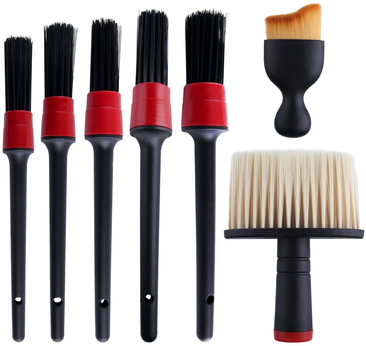Elzusha - Set van 7 Auto Reinigingsborstels voor Detailing