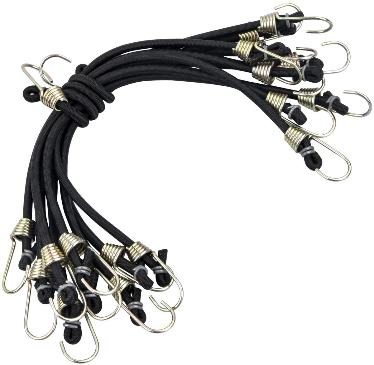 Elzusha - Set van 10 Elastische Opspanbanden met Haken 25 cm