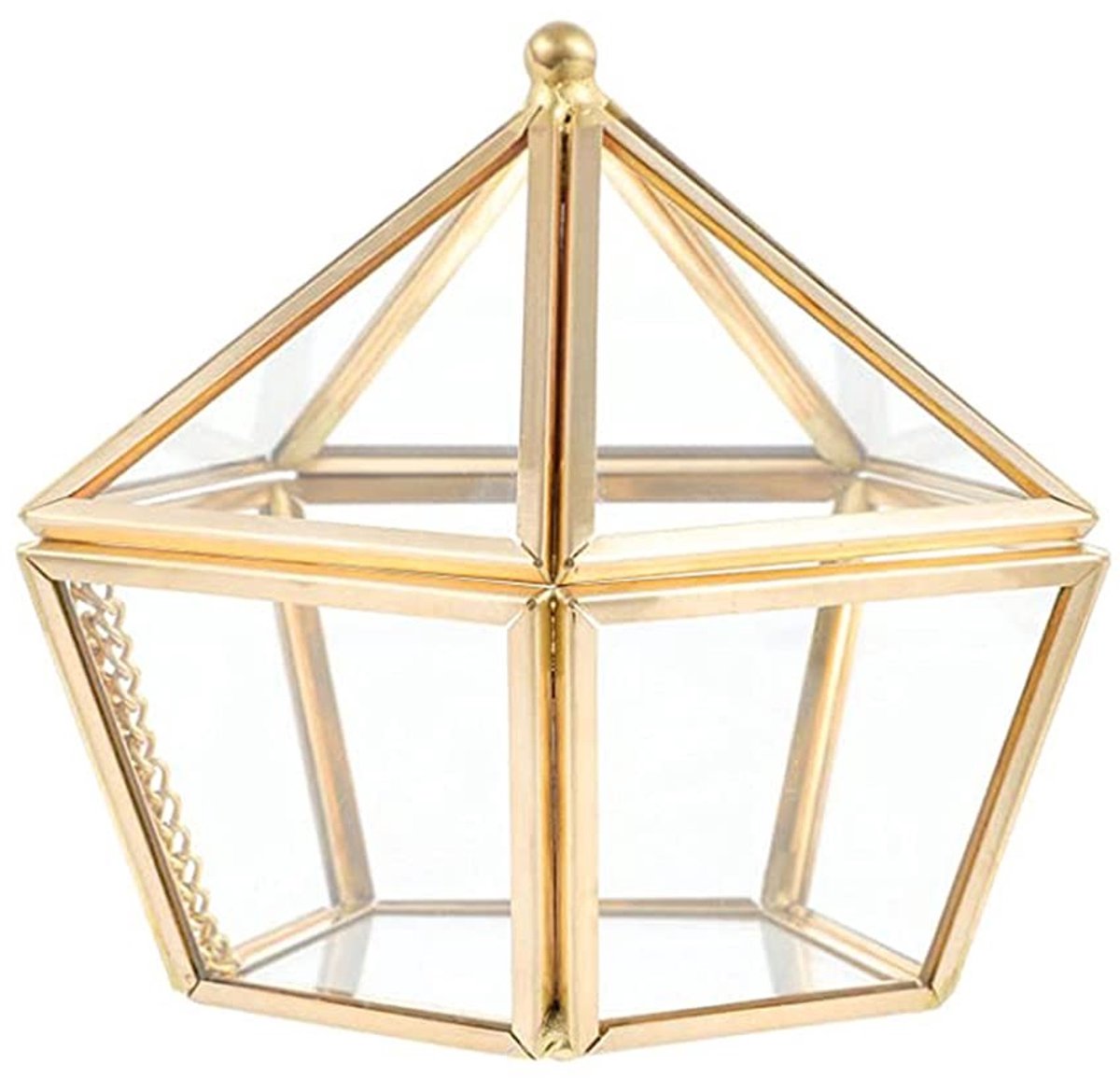 Elzusha - Geometrisch Terrarium van Glas - Decoratieve Sieradendoos voor Bloemen en Ceremonies