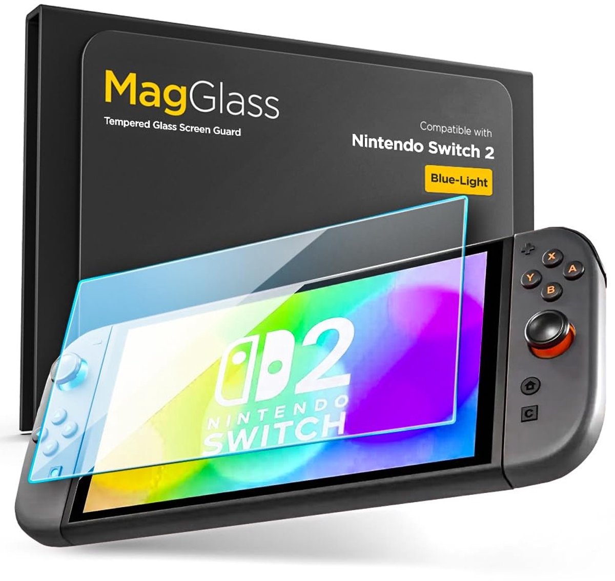 Elzusha - Blauwlichtfilter Tempered Glass Screen Protector voor Nintendo Switch 2