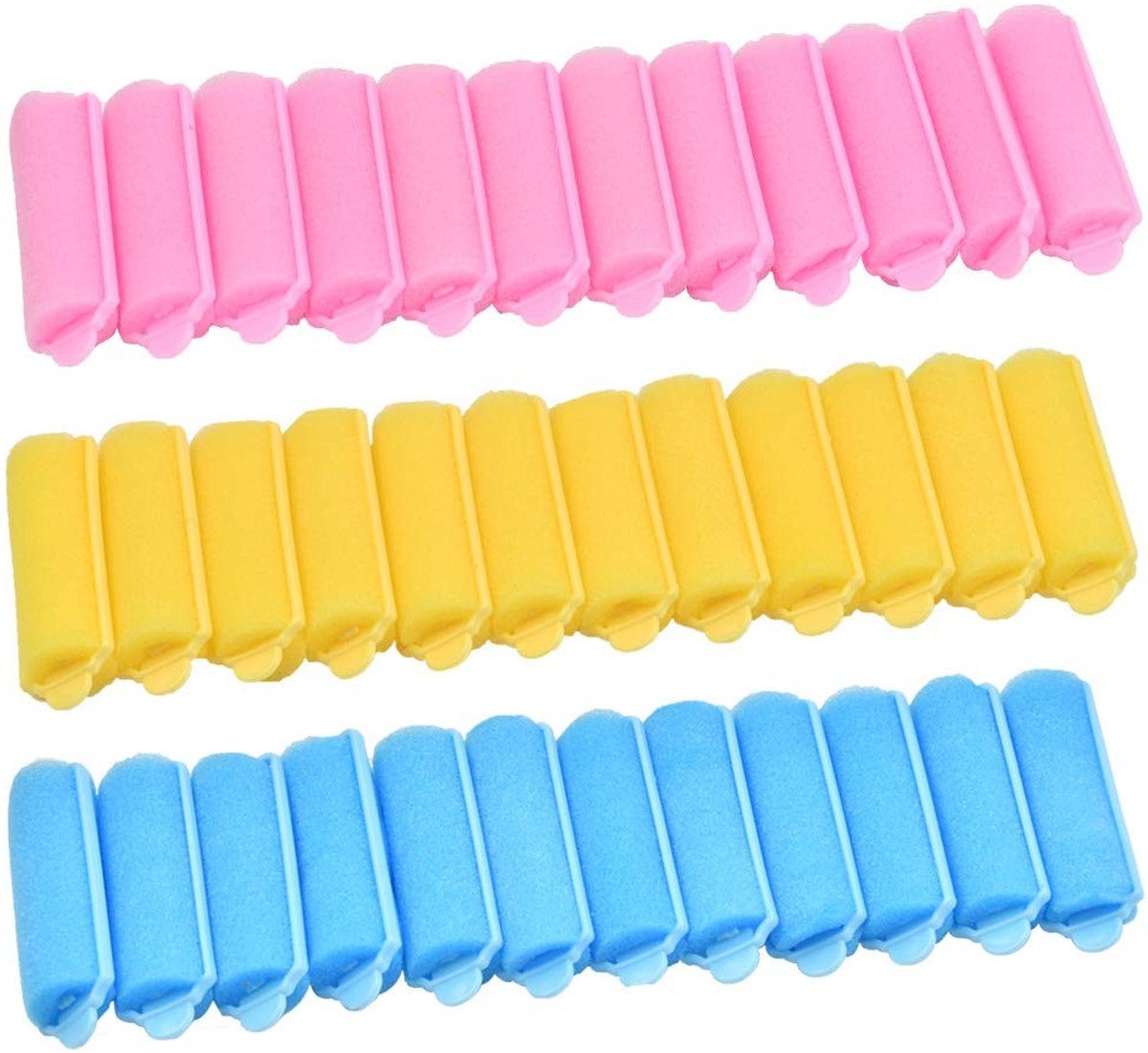 Elzusha - 36 Stuks Zachte Schuim Haarrollers voor Stijlvolle Krullen
