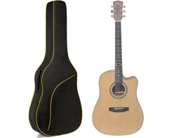Áengus Gitaartas Akoestische Gitaar – 40/41 Inch – Western Gitaarhoes met 7 mm Voering – Rugzak – Zwart