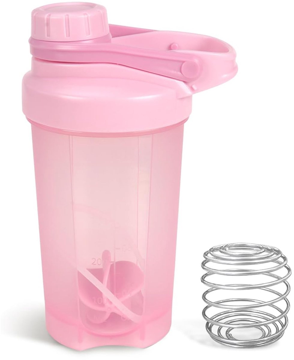 Elzusha - 500ml Lekvrije Sport Shaker voor Eiwitshakes - BPA Vrij en Makkelijk te Reinigen