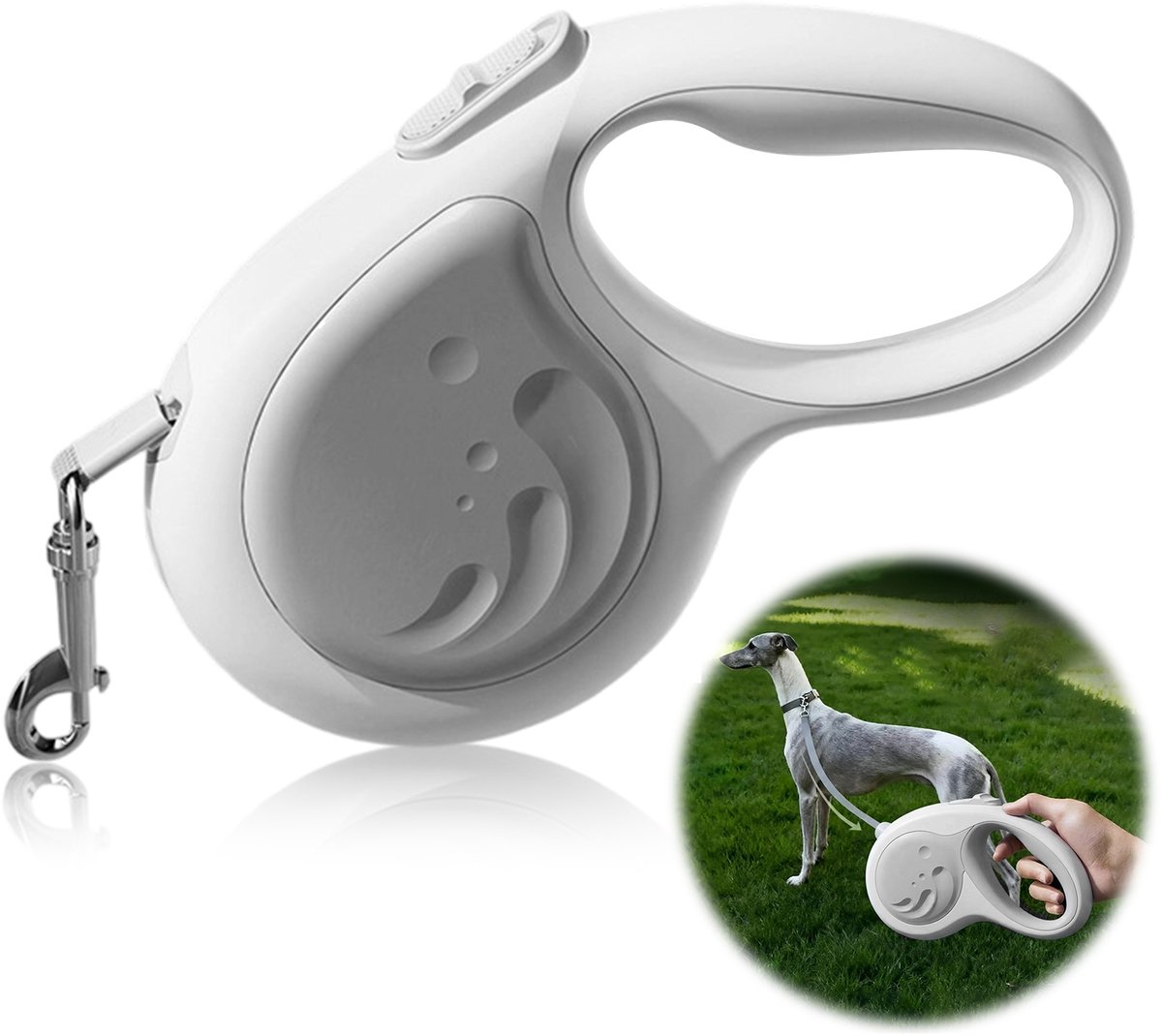 Intrekbare Hondenriem - LED Hondenriem Met Lamp - TENZHVXI® - - 5 Meter - Met antisliphandgreep voor buitenactiviteiten en reizen - Voor leine en middelgrote honden