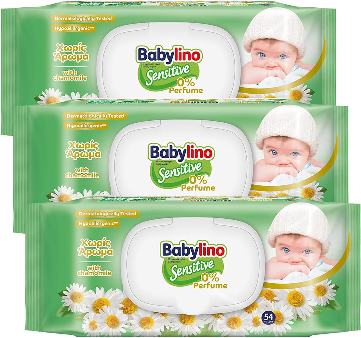 Babydoekjes Sensitive - 162 Stuks - 98% Natuurlijke Formule - Parfumvrij en Alcoholvrij - Hypoallergeen - Voor Gevoelige Huid