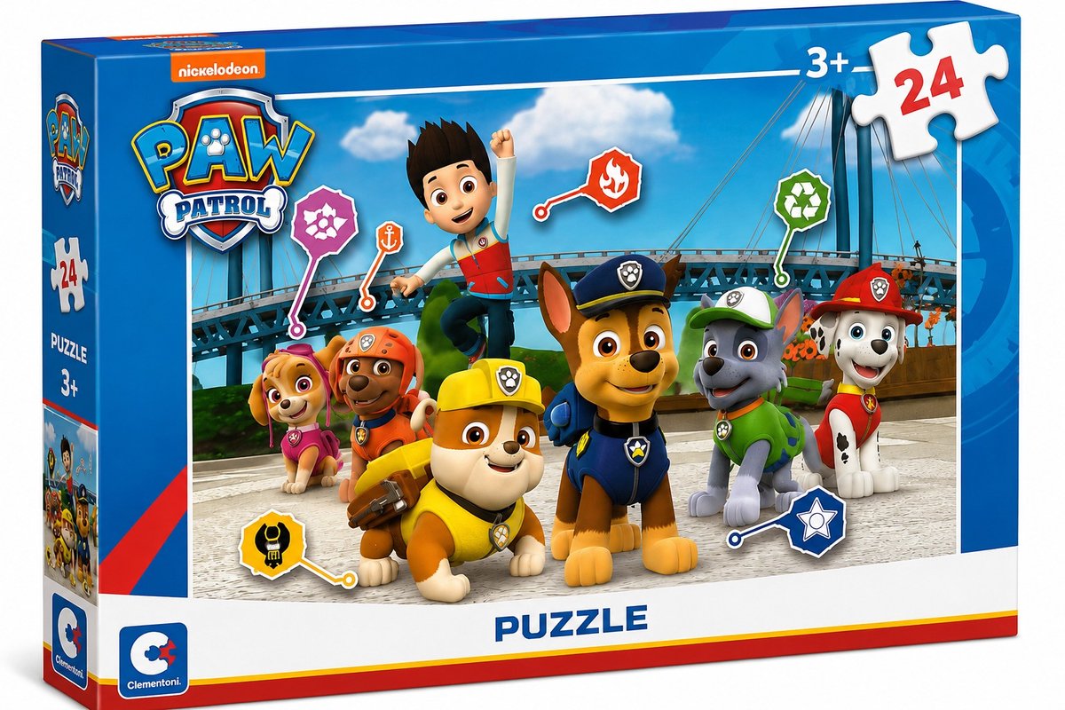 Clementoni Paw Patrol Puzzel 24 Stukjes - 3+ Jaar