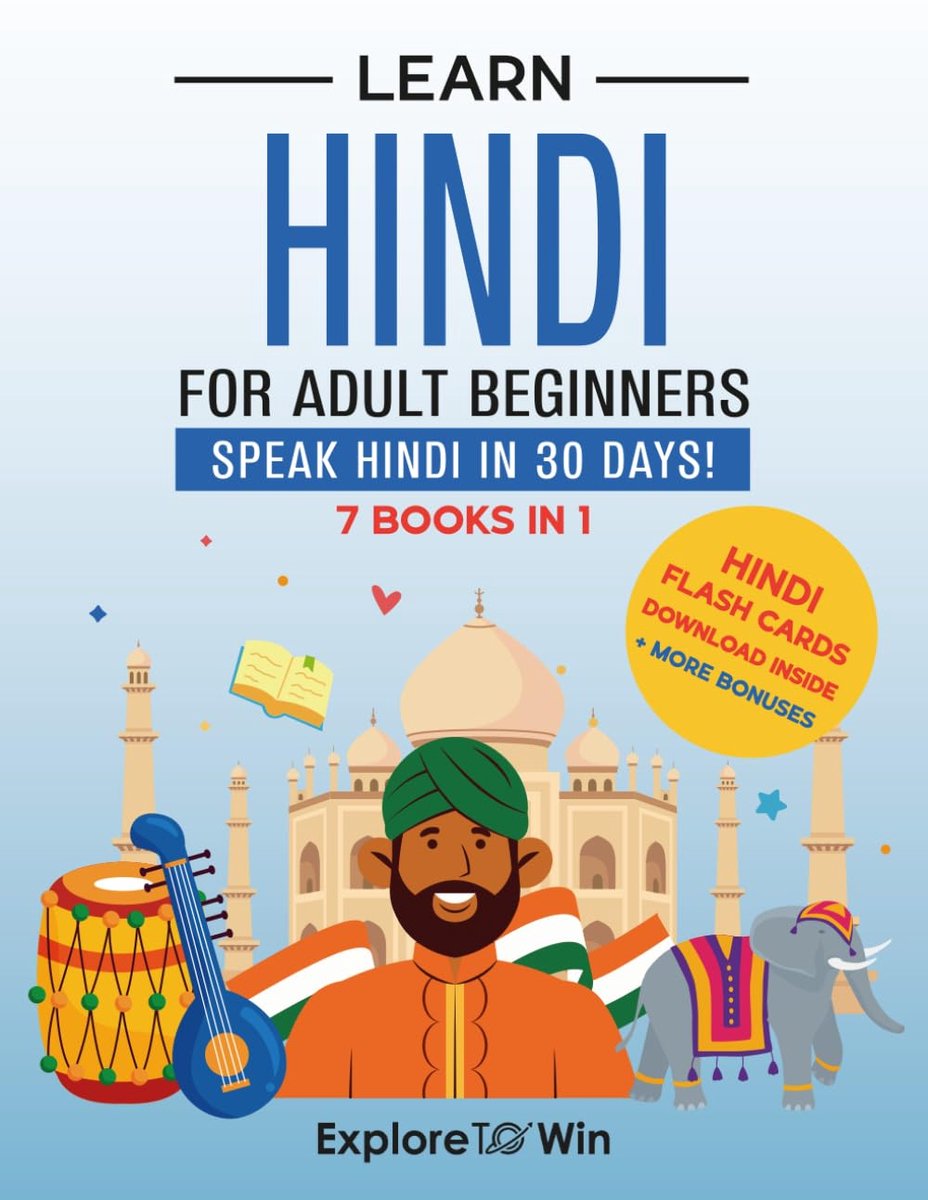 Learn Hindi for Adult Beginners: 7 Books in 1: Speak Hindi In 30 Days! - ShopVlot