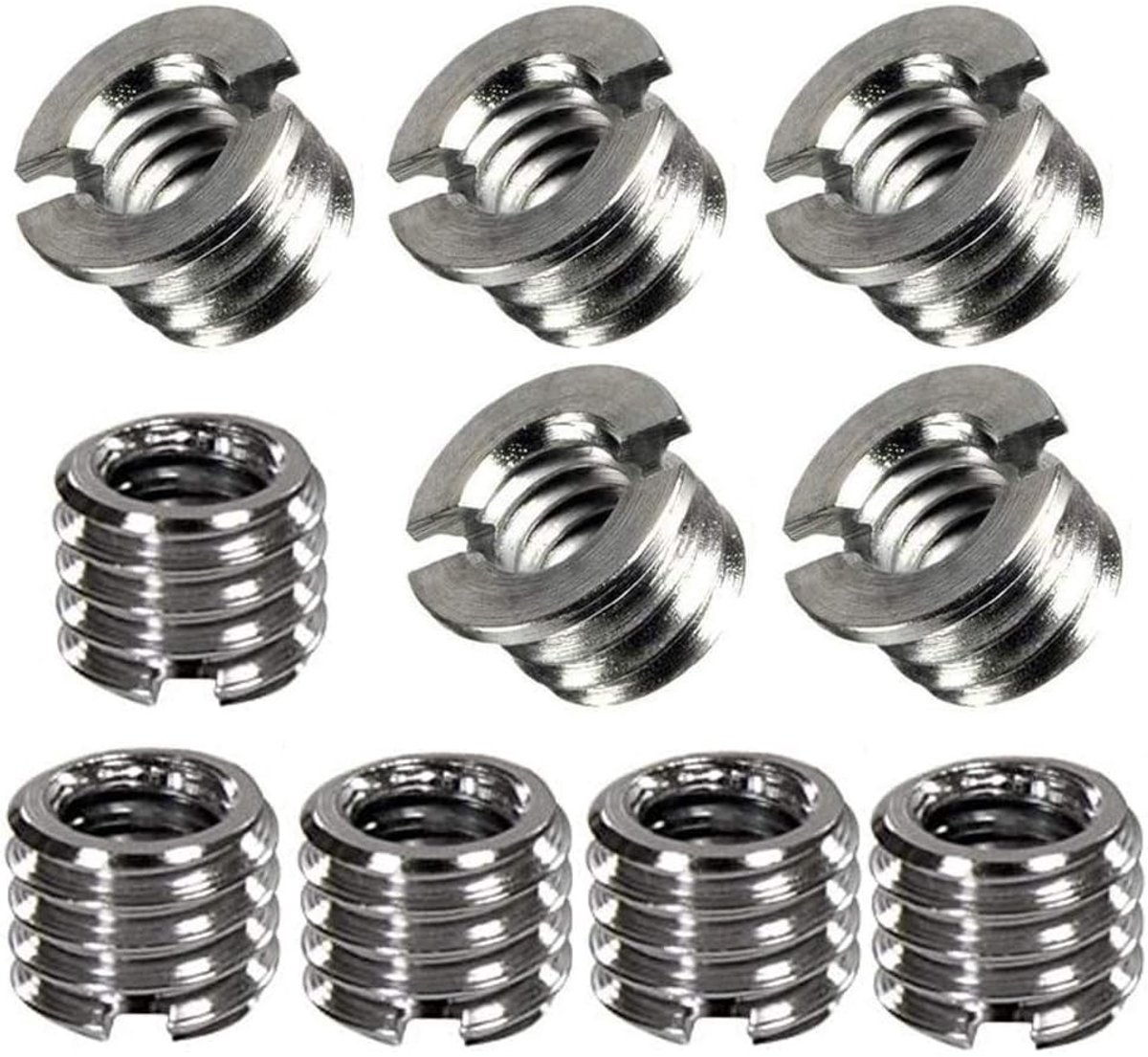10 Stuks Metaal 1/4" naar 3/8" Schroefadapter voor Statief, Monopod en Balhoofd voor DSLR en SLR Camera's