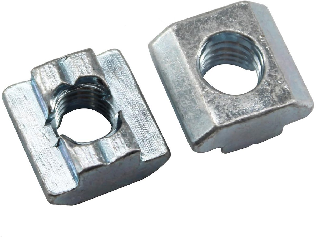 20 Stuks M6 T-Slot Moeren van Koolstofstaal voor Aluminium Profielen - Ideaal voor Constructie en Bevestiging