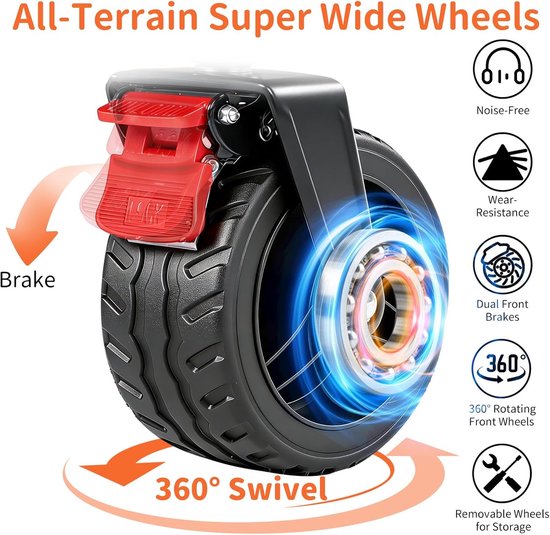 Opvouwbare Bolderwagen - Transportwagen Outdoor - Reizen en Boodschappen - 15cm All-Terrain Wielen - 180L Capaciteit - Zwart — afbeelding 5