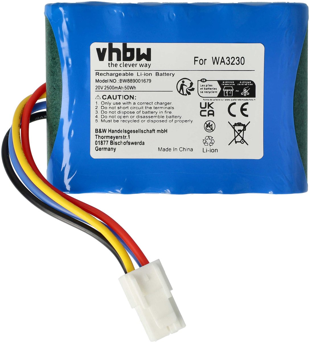vhbw-vervangingsaccu voor Worx 50032774, 50032492, WA3231, WA3230 voor grasmaaiers (2500 mAh, 20 V Li-ion) thumbnail 2