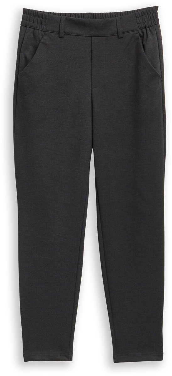 Tom Tailor Denim - Broek met relaxte pasvorm en elastische tailleband - Maat L - Shale Grey Melange