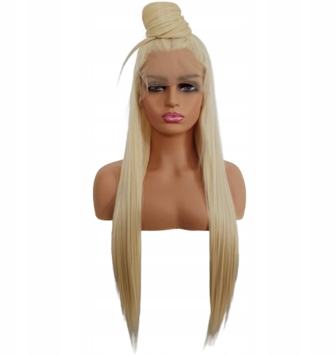 Lace Front Pruik Licht Blond 40/55/80cm - Inclusief Pruikmuts