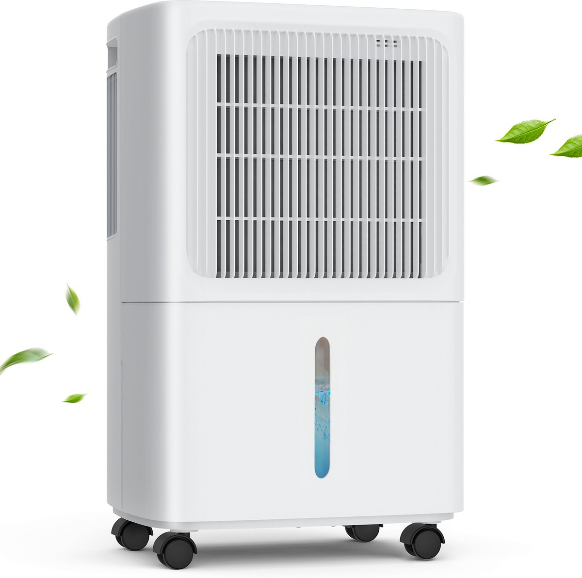 LEENON Luchtontvochtiger 12 Liter Per Dag Wasdroogfunctie Tot 45m² Stil Geschikt Voor Huis, Slaapkamer , Badkamer , Woonkamer En Kelder - Dehumidifier - Vochtvreters Kelder - Wit