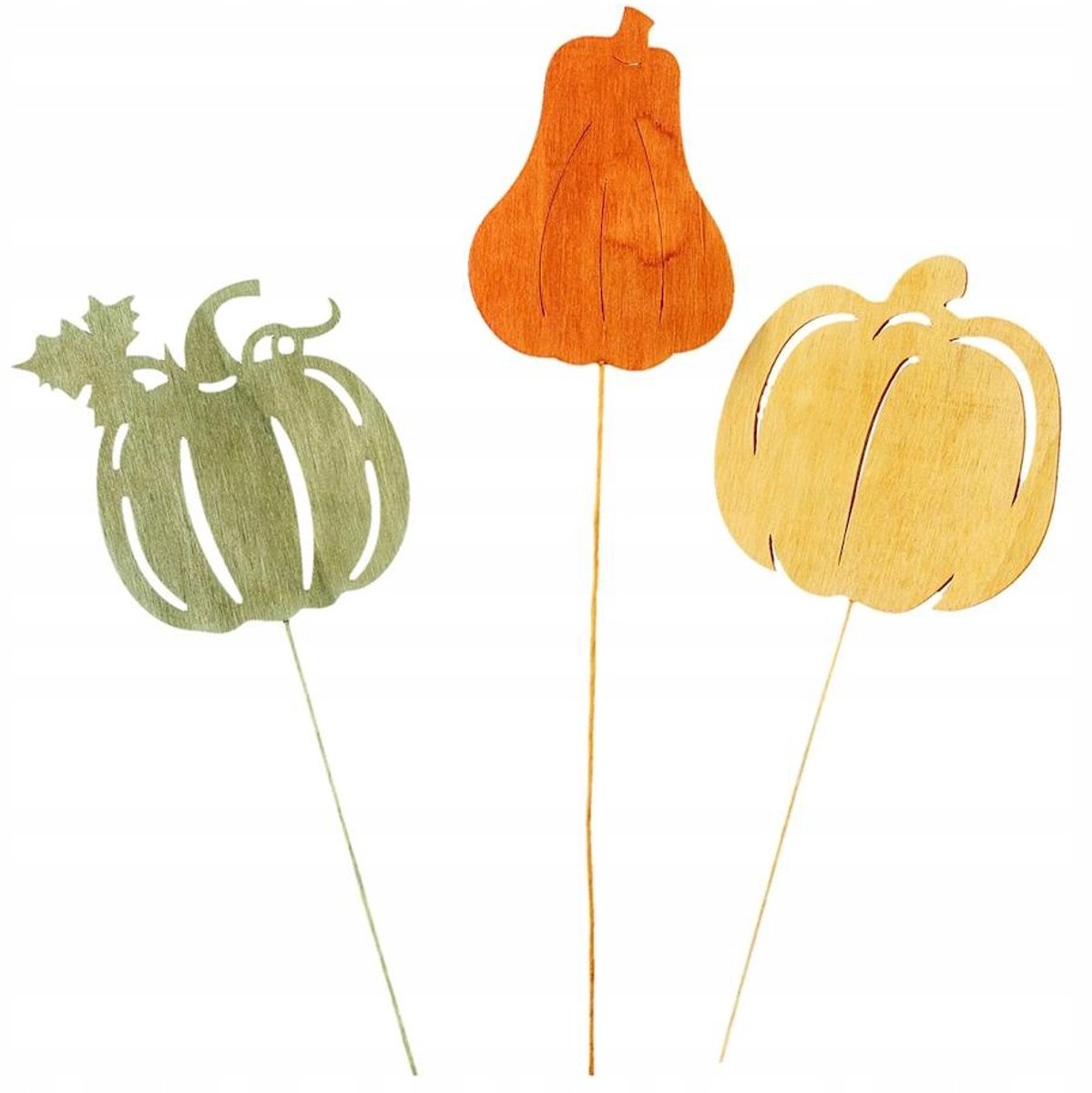 Houten Pompoen Decoratie voor Potten en Bloemen - Herfst & Halloween