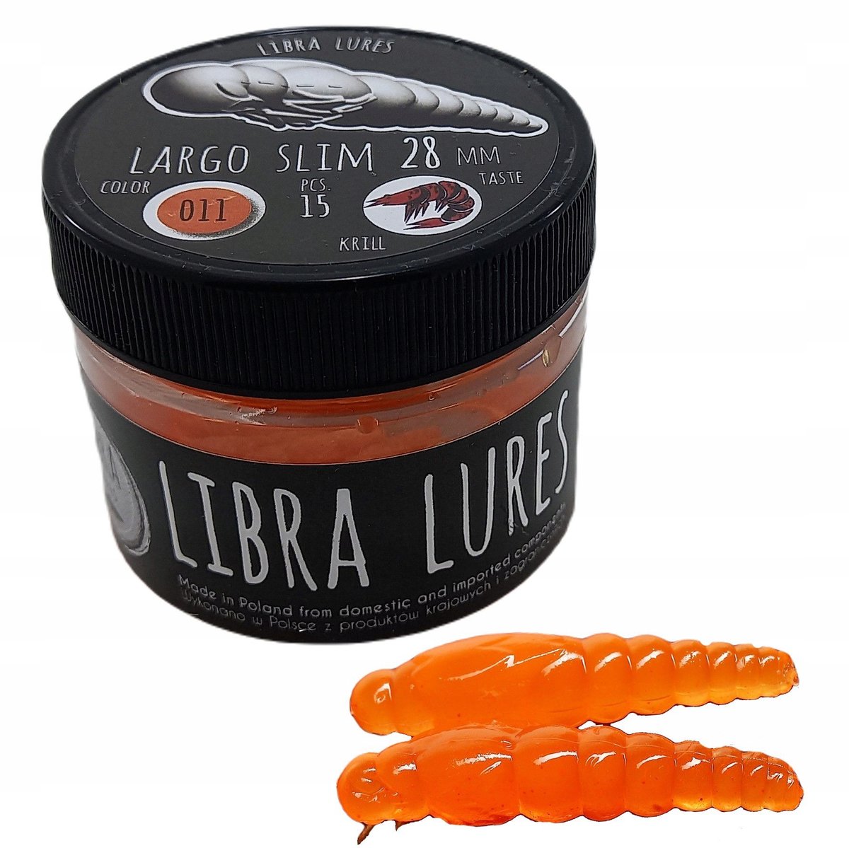 Libra Largo Slim 011 Hot Orange 3.4cm - Zachte Kunstaas voor Vissen