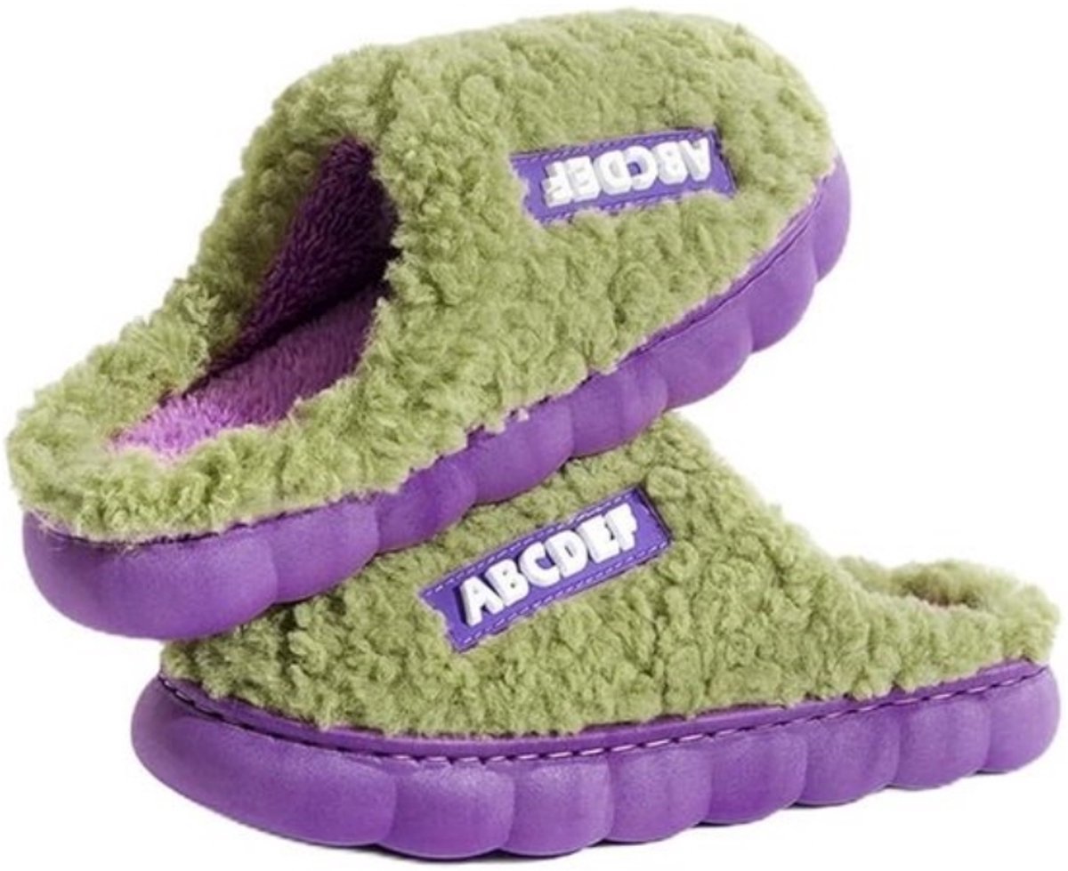 Pantoffels Dames-Pantoffels Heren-Pluche traagschuim pantoffels-Warm en antislip-groente-40/41