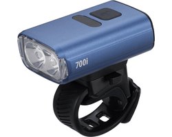 BBB Cycling NanoStrike 700i Koplamp Fiets – 700 Lumen – USB Oplaadbaar – Brandtijd: 45 uur – IPX6 Regenbestendig - Fietsverlichting Racefiets & Mountainbike – Blauw - BLS-262i