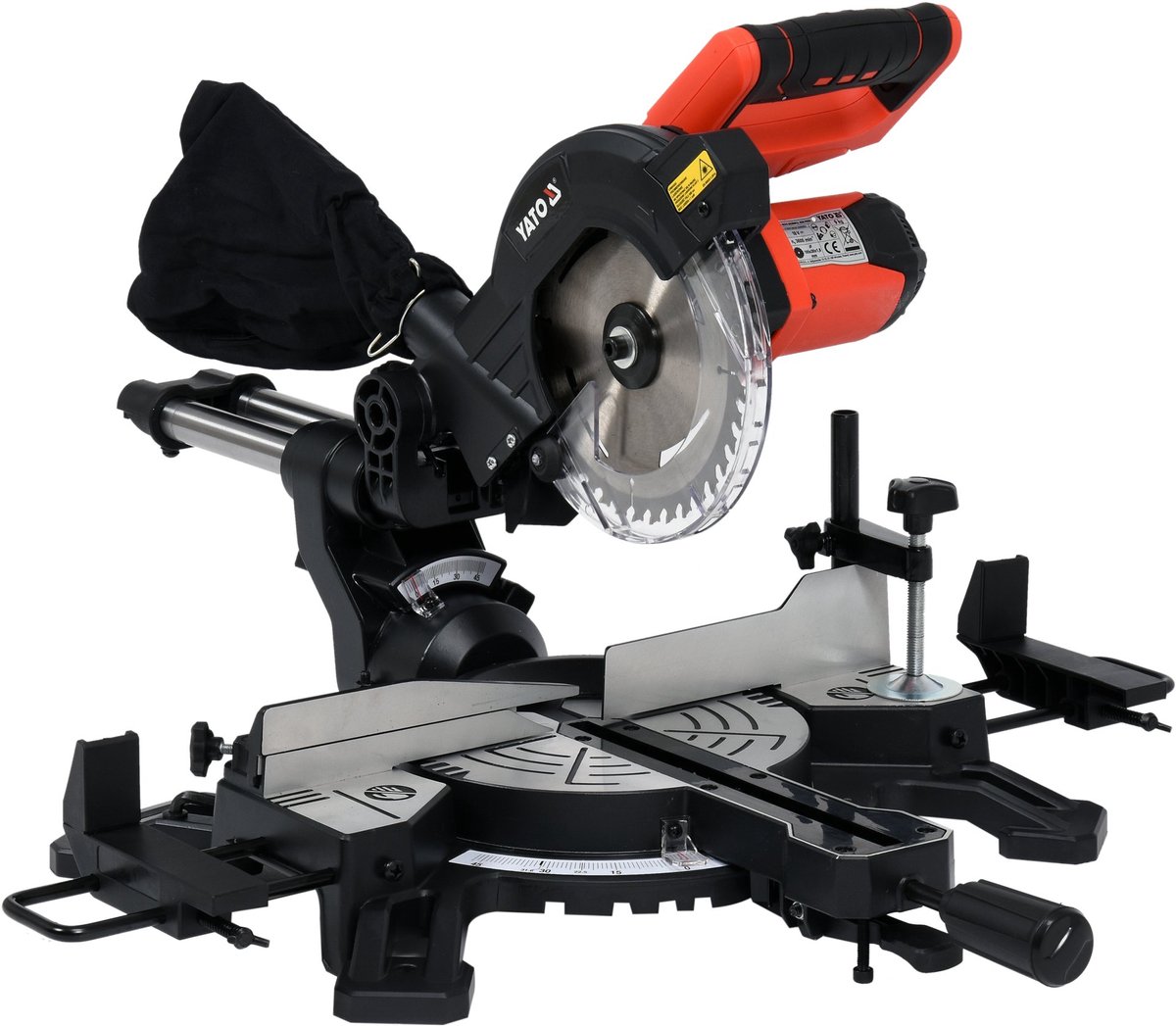 YATO 18V Accu Radiaal Afkortzaag 185 mm - Inclusief 4.0 Ah Accu & Snellader - Met Laser & Trekfunctie - Ge verstekzaag voor Hout, PVC & Plinten (System 18V)