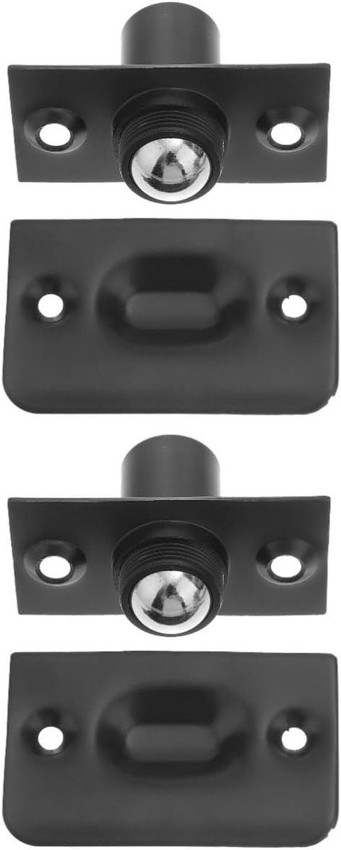 Deur Bal Vanger - Kastdeur Sluiting - Deuren Vastzetten - Verstelbare Veerkracht - 3.8 cm - Zwart