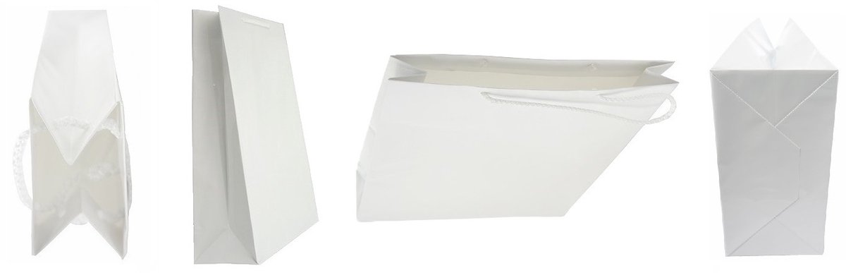 Luxe Gelamineerde Papieren Tassen A4 - 100 Stuks - 24x9x32cm