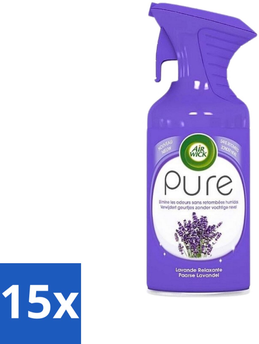 Air Wick - Luchtverfrisser Spray - Paarse Lavendel - 250ml - Bulkverpakking - 15 stuks