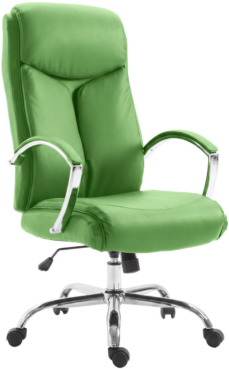 CLP Arlen Bureaustoel - Verstelbaar - Tot 140 kg - Lederlook - groen