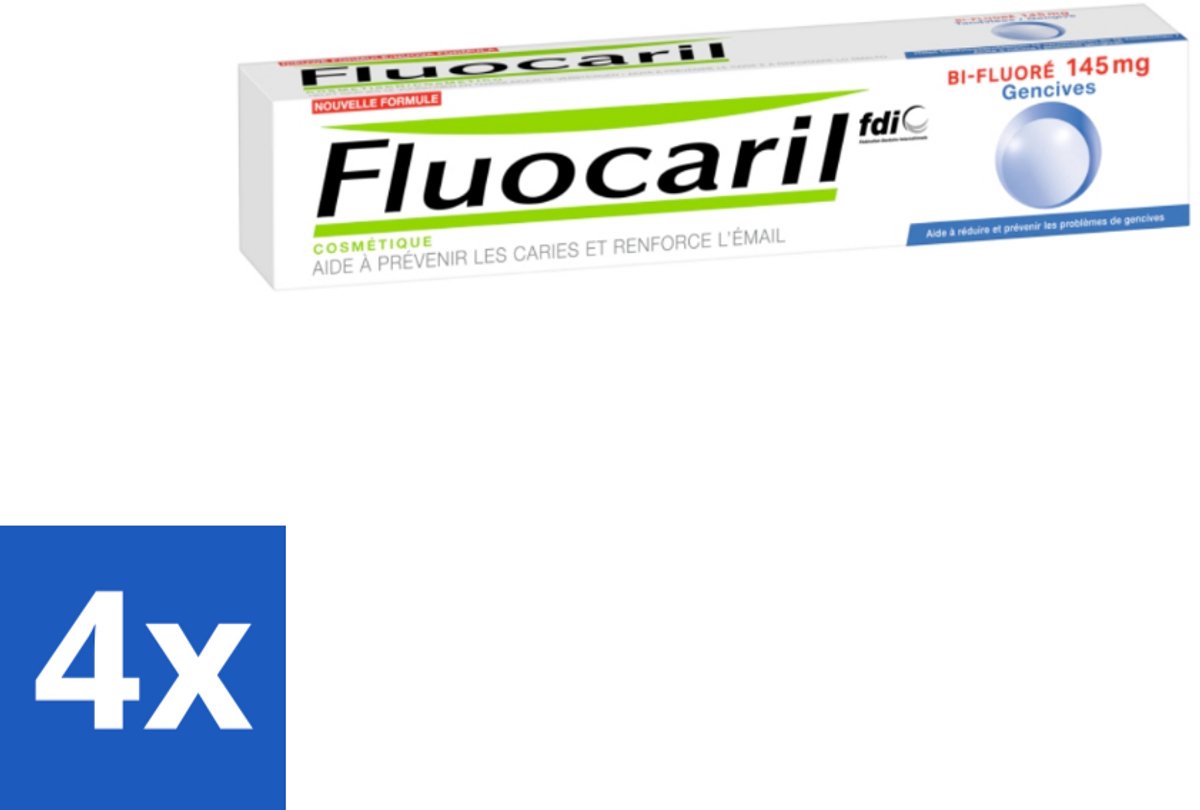 4 x Fluocaril - Tandpasta - Met Fluoride - 75 ml - Tandpasta - Fluoride - Tanden Beschermen - Gaatjes Voorkomen - Tandglazuur Versterken