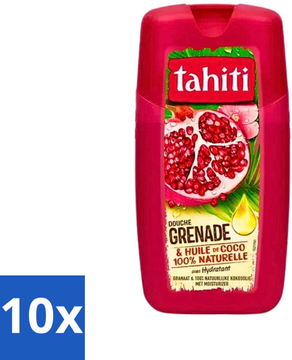 Tahiti - Douchegel - Granaatappel & Kokosolie - Hydraterend - 250 ml - Bulkverpakking - 10 stuks