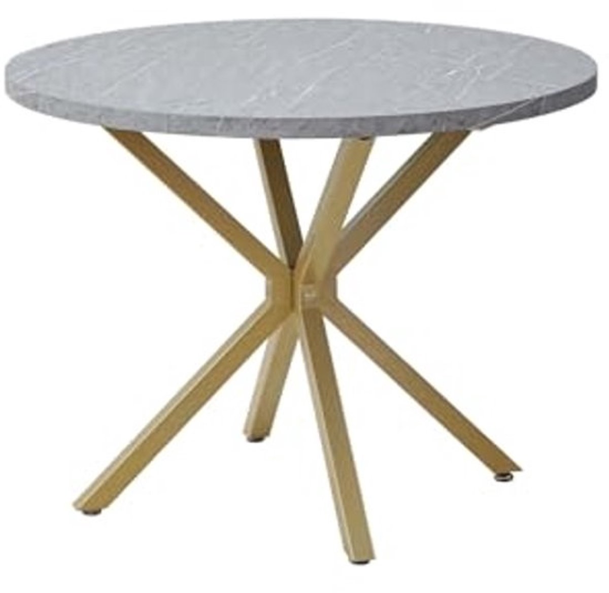 Ronde Eettafel met Robuuste X-vormige Poten - 100 cm - Ideaal voor Kleine Ruimtes